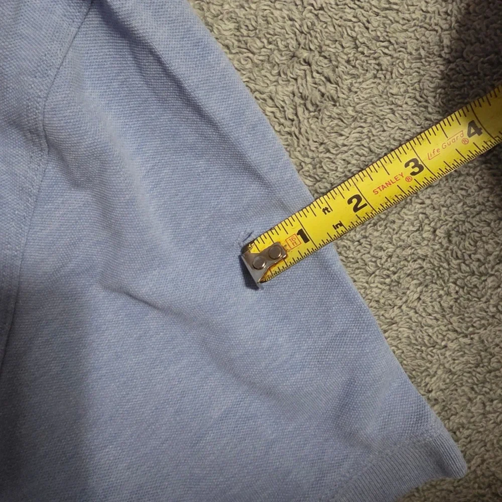 Banana Republic Slim Fit Polo Shirt Mens XL Tall Blue Elephant Logo Pique Knit